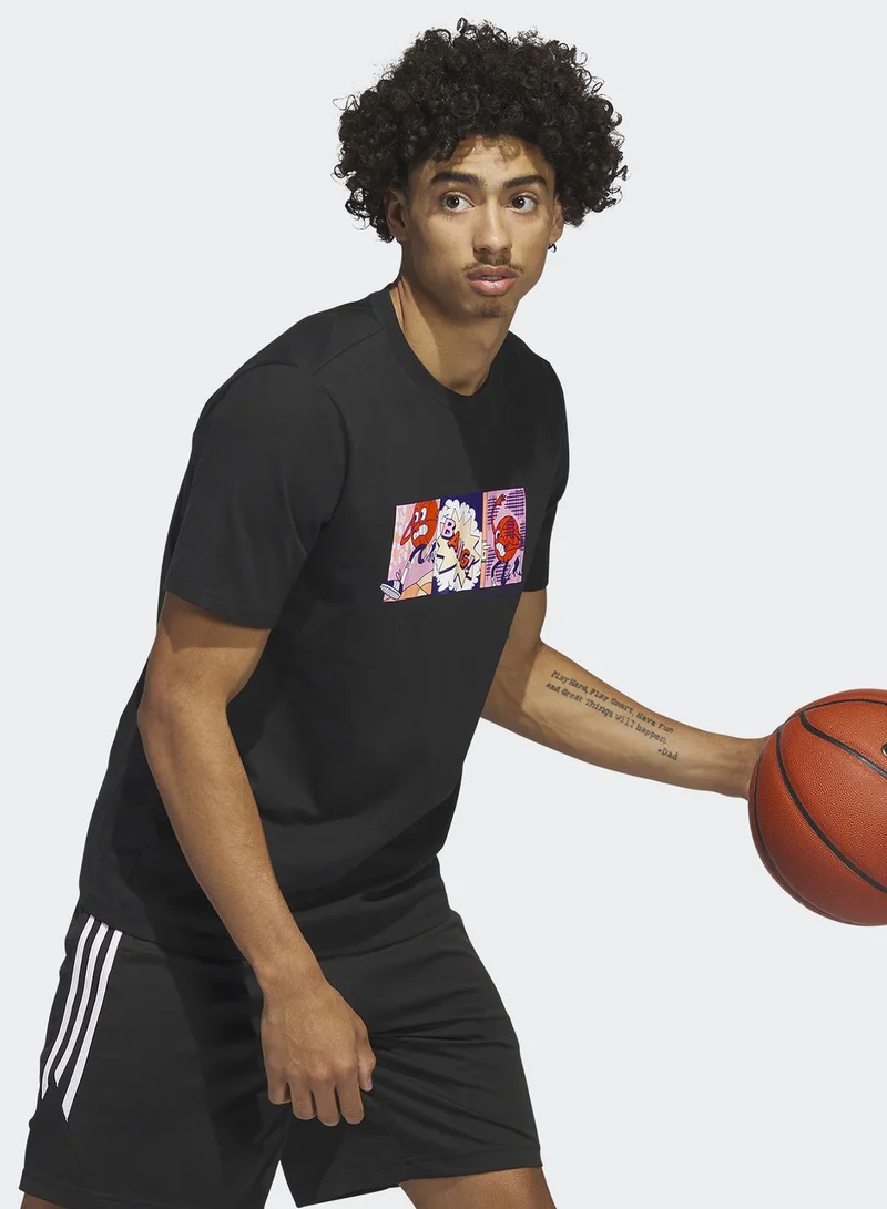 adidas تيشيرت بطبعة جرافيك