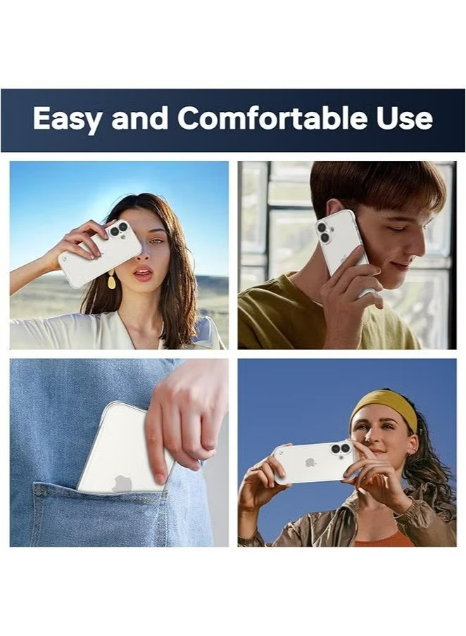 X-level Frameless Phone Case Cover for iPhone 16 Plus, Ultra Thin Clear Hard PC Case Full Camera Coverage Shock Absorption Back Cover for iPhone 16 Plus, 6.7 inch - Clear - Image 5