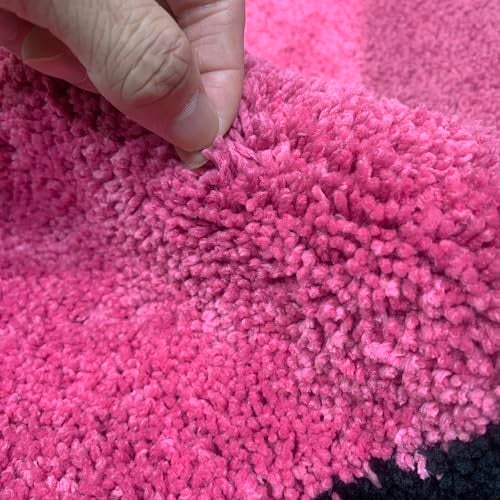 FEICUIBEXI Bath Rug Valentines Pink Heart Shape Bathroom Mat, Soft and Absorbent Bath Mat, Non Slip Washable Bath Rug for Shower Bedroom Kitchen Living Room Decor - Image 5