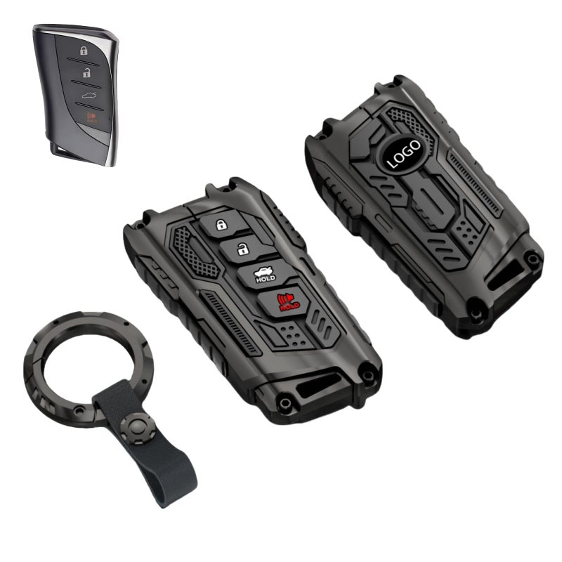 Heavy Key Fob Cover Case Protector for Lexus Keychain Accessories for 2018 2019 2020 2021 2022 2023 2024 2025 Lexus ES250 ES350 UX200T NX300h RX450h GX550 TX350 LX600 LS500 LC500hModelA