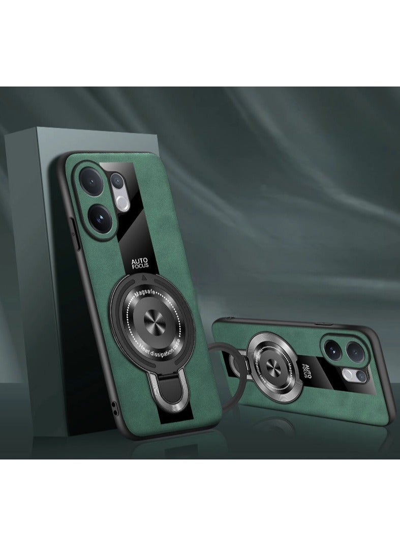 general Suitable for vivo V60 phone cases, magnetic mount ultra-thin frosted case, soft-edged hard-backed full-coverage drop protection case, compatible with magnetic accessories protective case.