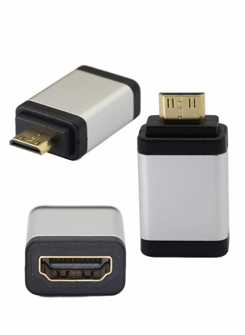 واي آند دي Mini HDMI to Adapter, Male Female 4kx2k Gold Plated Adapter for Raspberry Pi, Camera, Camcorder, DSLR, Tablet, Video Card (Silver, 2Pack)  - Image 4