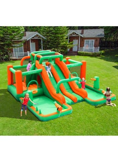 LIMOS Inflatable Twin Water Slide With Tunnel for Kids Outdoor Play  - Image 1