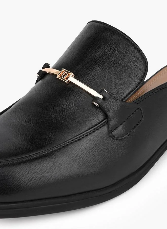 Duchini BLACK Celeste Women Metallic Accent Mules for Women | Best Price UAE