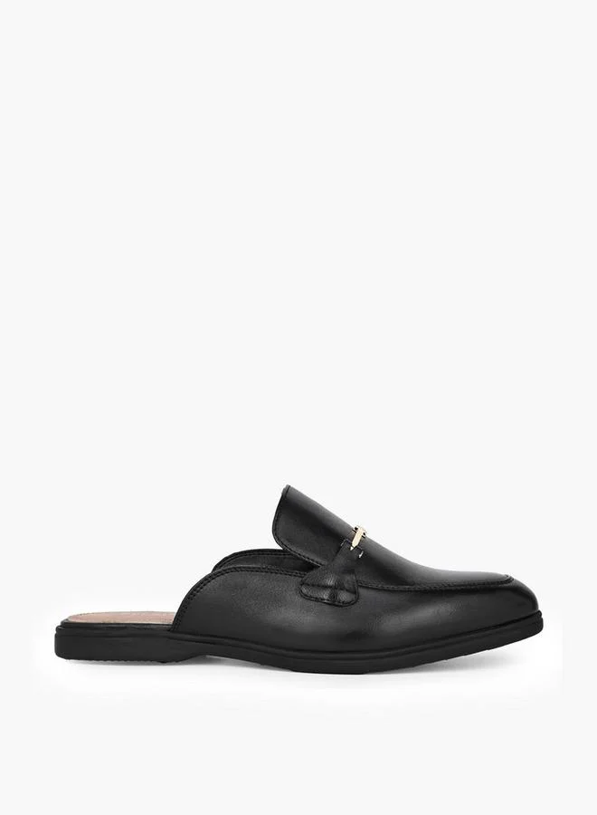 Duchini BLACK Celeste Women Metallic Accent Mules for Women | Best Price UAE