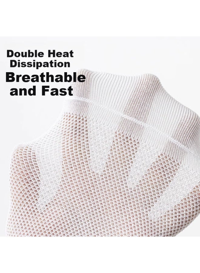 Montagut Dreamjiao Men's Summer Thin 100% Cotton Artemisia 7a Antibacterial Deodorant Short Socks Casual Sports Mesh Breathable Boat Socks - Image 4