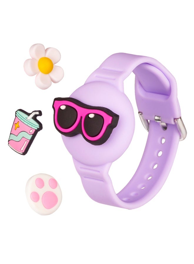 Innoshine Air Tag Bracelet for Kids with 3 pcs  Cartoon charms Adjustable  Watch Band  Air Tag Holder for kids Full Cover Waterproof  Tracker case For kids girls - Image 2