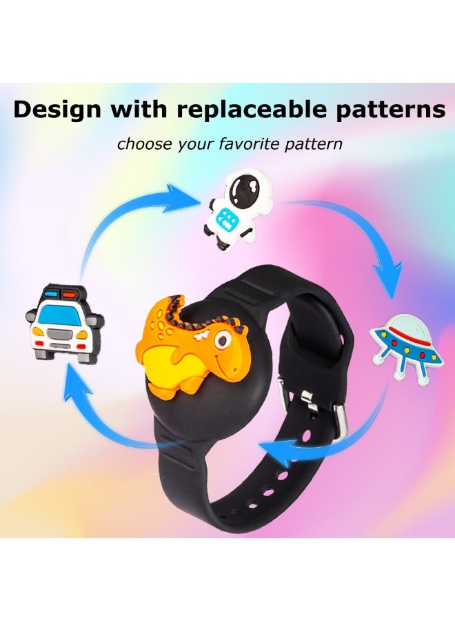 Innoshine Air Tag Bracelet for Kids with 3 pcs  Cartoon charms Adjustable  Watch Band  Air Tag Holder for kids Full Cover Waterproof  Tracker case For kids girls - Image 3
