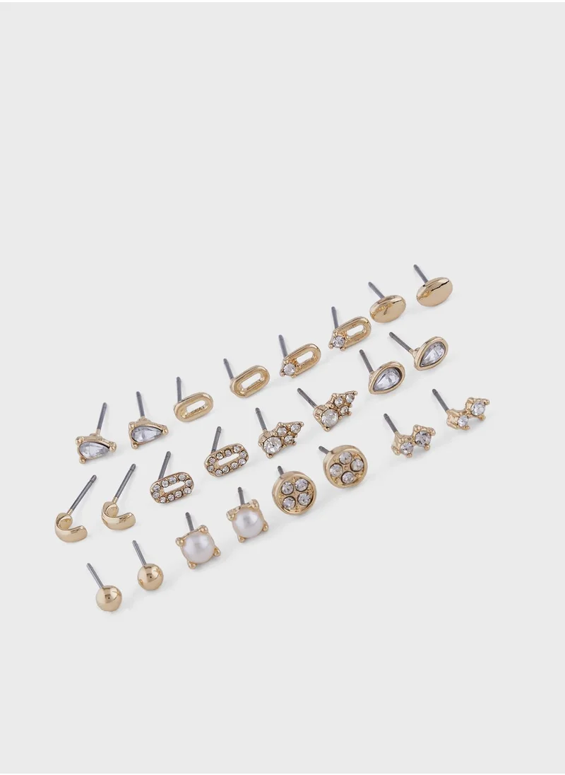 ايلا 12 Pack Mix Stud Earrings Set