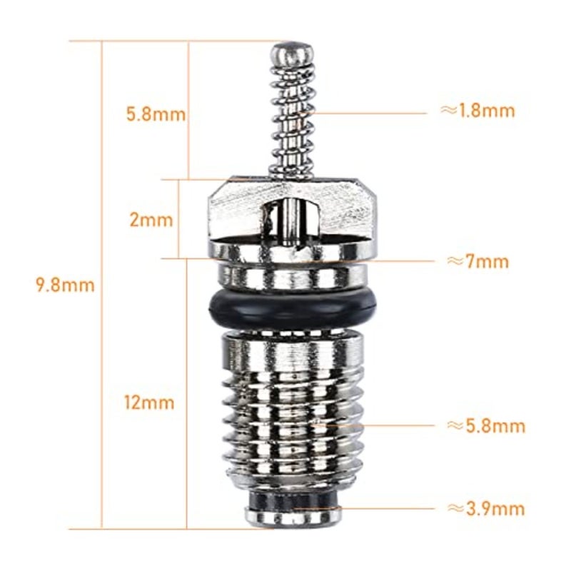 56Pcs R134a R12 AC Valve Core Quick Remover Installer Tool Kit, Universal Automotive Air Conditioning Valve Stem Cores Brass Replacement Assortment for Car Refrigeration Tire - Image 4