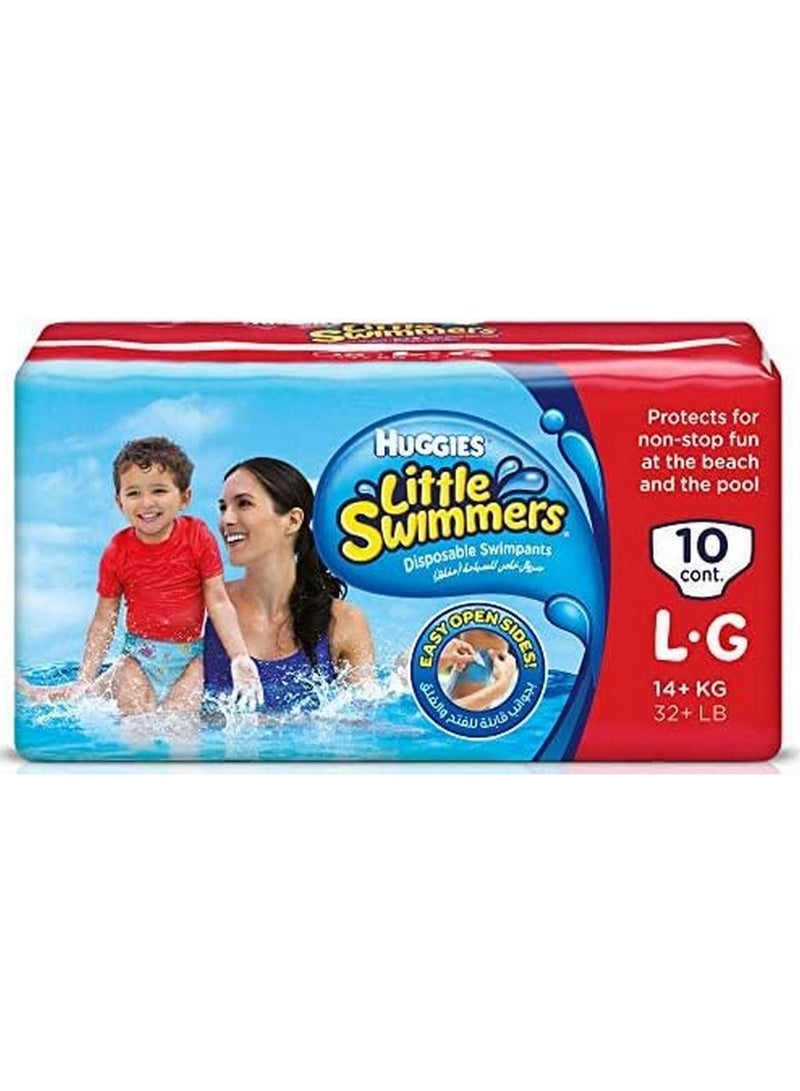 HUGGIES Little Swimmers Disposable Large Swimpants Diapers 14+Kg 10Pcs - Image 1