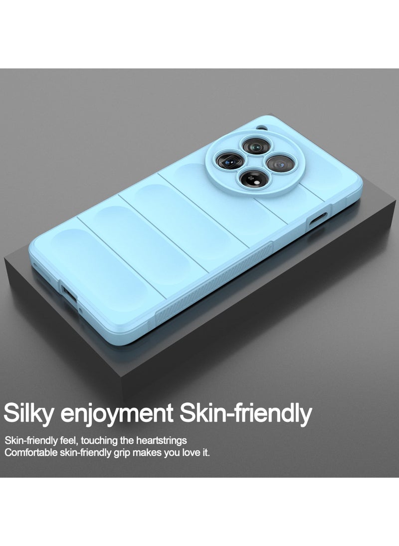 Generic - Premium Protection Back Silicone Case Compatible with Oneplus 12R/Oneplus Ace 3 5G Magic Shield Shockproof Case with Camera Protection (Baby Blue) - Image 1