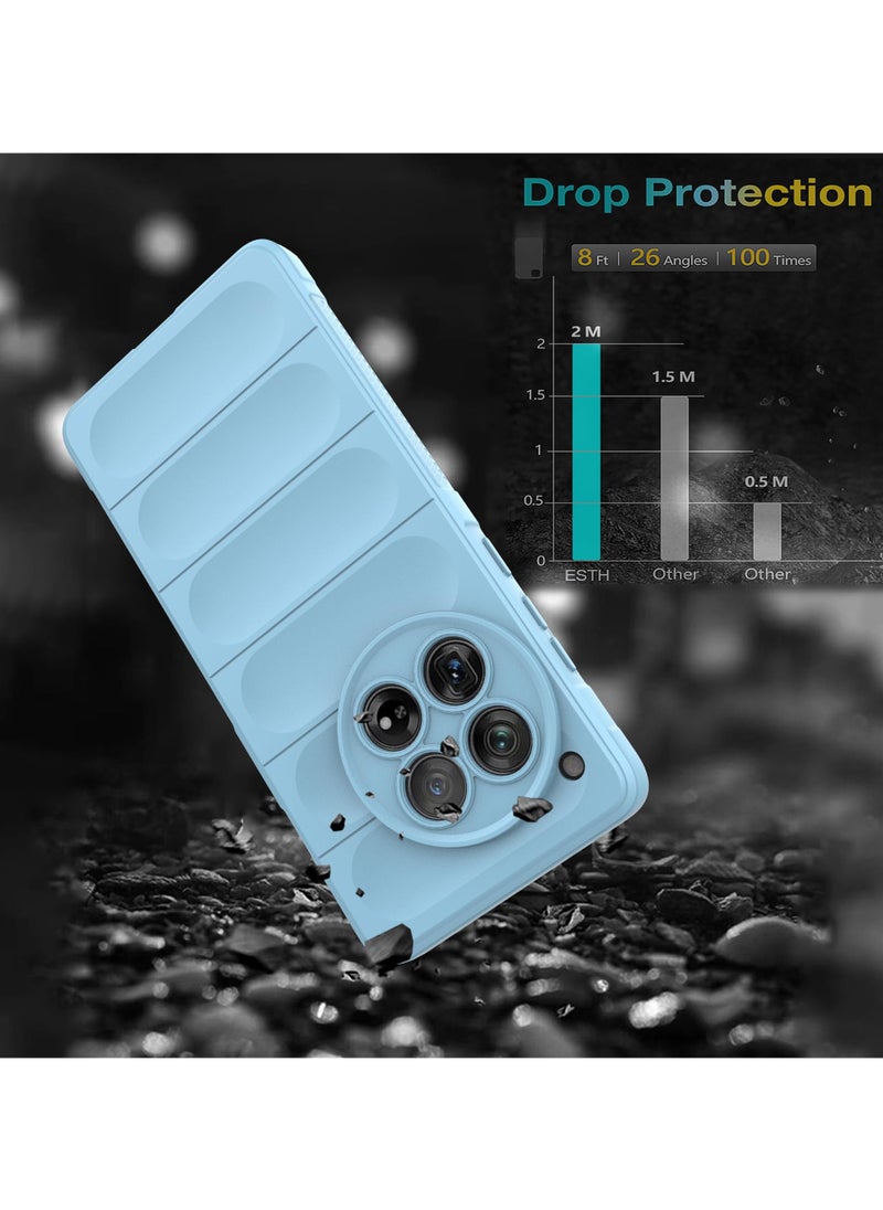 Generic - Premium Protection Back Silicone Case Compatible with Oneplus 12R/Oneplus Ace 3 5G Magic Shield Shockproof Case with Camera Protection (Baby Blue) - Image 1