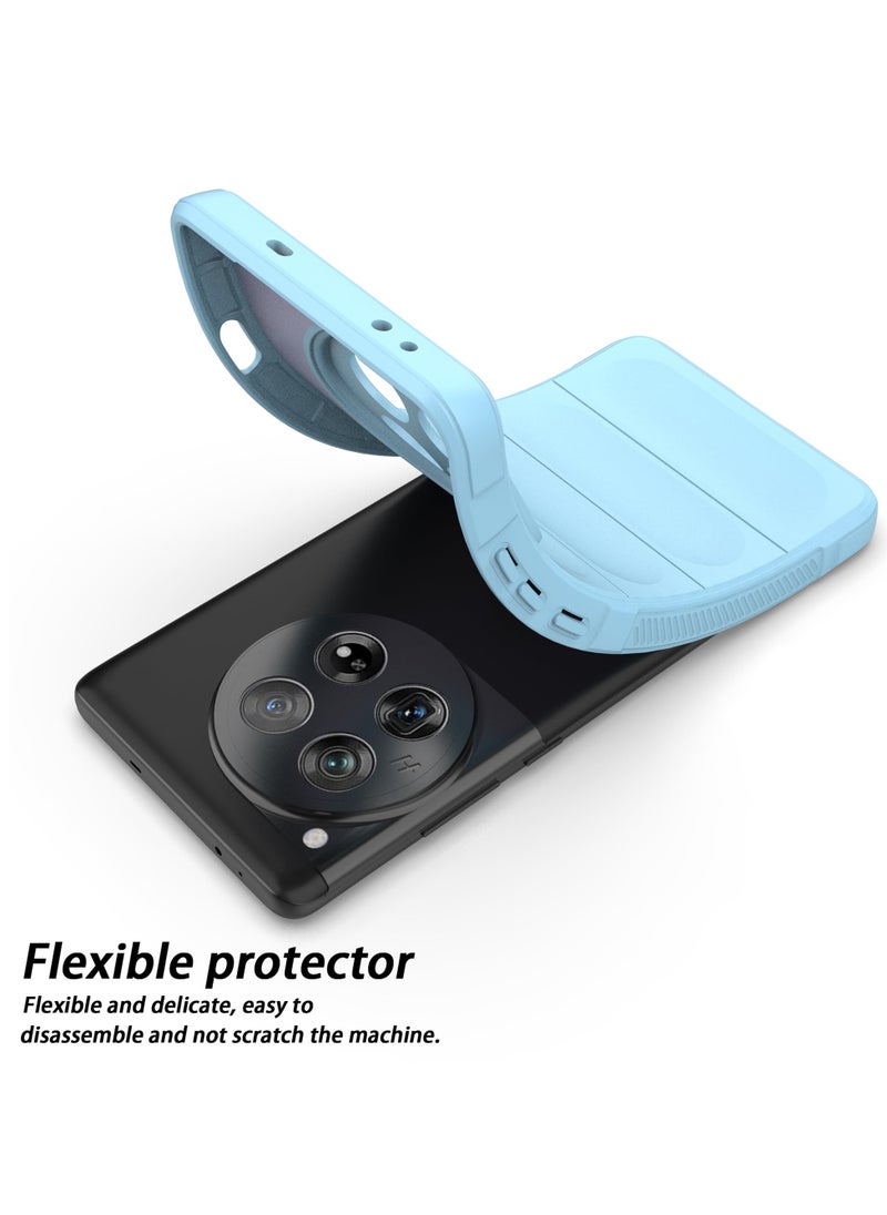 Generic - Premium Protection Back Silicone Case Compatible with Oneplus 12R/Oneplus Ace 3 5G Magic Shield Shockproof Case with Camera Protection (Baby Blue) - Image 1