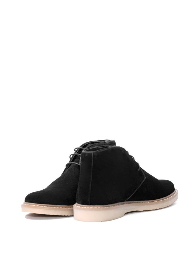 Levent Genuine Leather Suede Half Boot - Black - Image 3