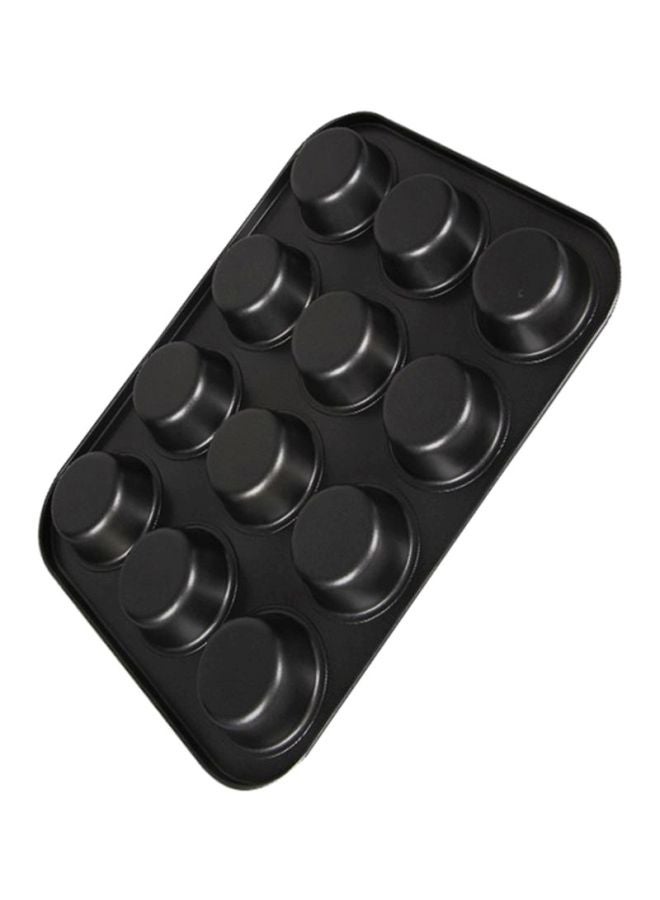 Sharpdo 12-Hole Muffin Pan Cupcake Mould Black 35x26.5x2.8cm - Image 3