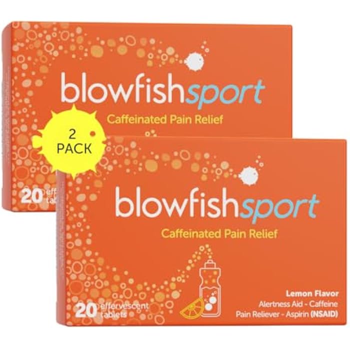 Blowfish Sport | 2Pack | Pain Relief for Athletes | Eases Sore Muscles | Boosts Energy | Effervescent Formula Works Fast | Perfect for Morning Workouts - Image 1
