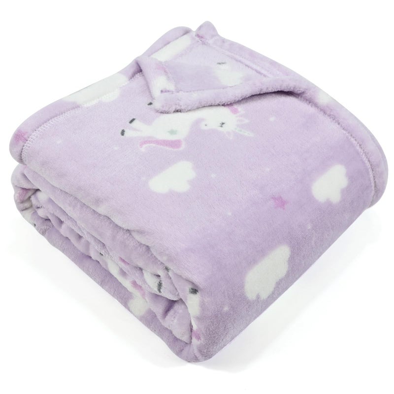 VigorSpring Unicorn Blanket for Girls - 50x60 Inches,Soft Cozy Kids Throw Blanket for Sofa Couch Bed,Cute Unicorn Gifts for Girls Kids Toddler Christmas Birthday Gift Decoration - Image 1