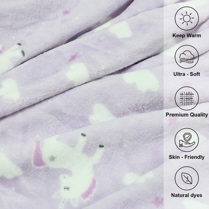 VigorSpring Unicorn Blanket for Girls - 50x60 Inches,Soft Cozy Kids Throw Blanket for Sofa Couch Bed,Cute Unicorn Gifts for Girls Kids Toddler Christmas Birthday Gift Decoration - Image 5