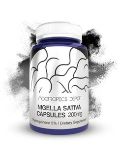 Nigella Sativa Extract Capsules ; 200Mg ; 120 Count ; Minimum 5% Thymoquinone Content ; Black Seed Oil Extract ; Supports Brain Health Memory Liver Health And Immune Function