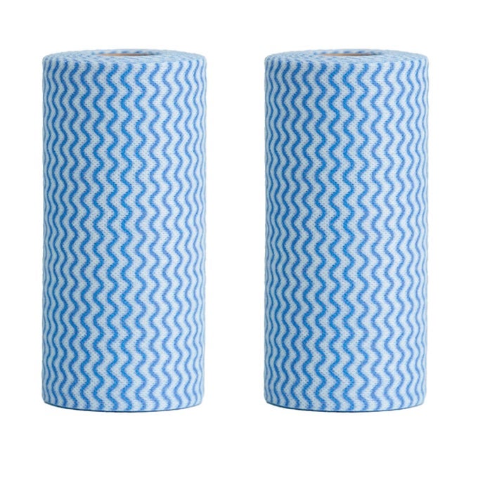 DISPOSABLE DISH CLOTHS ROLL REUSABLE KITCHEN TOWELS HEAVY DUTY BLUE CLEANING RAGS FOR KITCHEN ALL PURPOSE DISPOSABLE CLEANING TOWELS200 SHEETS