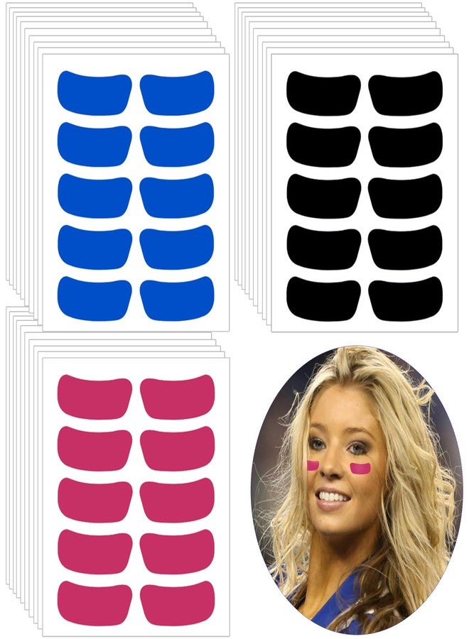elane ELANE 150 Pairs Sports Eye Black Stickers for Kids,Pink Eye Black Football Stickers,Football Face Stickers for Sports Game Day - Image 1