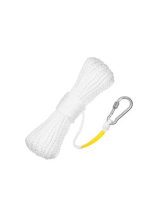 Hollow Braided Polypropylene Line Rope, Heaving Line with Spring Hook for Ring Buoy Pool Life Preserver Ring Rope Boat Anchor Rope, Not Easy to Get Rust and Abrasion(White,15 M/ 16.4 Yards)(1 Pack) - pzsku/Z1F74CFF9A793A8F1A6FDZ/45/_/1697440579/17014ff8-263f-4878-8179-4739f15e98e8