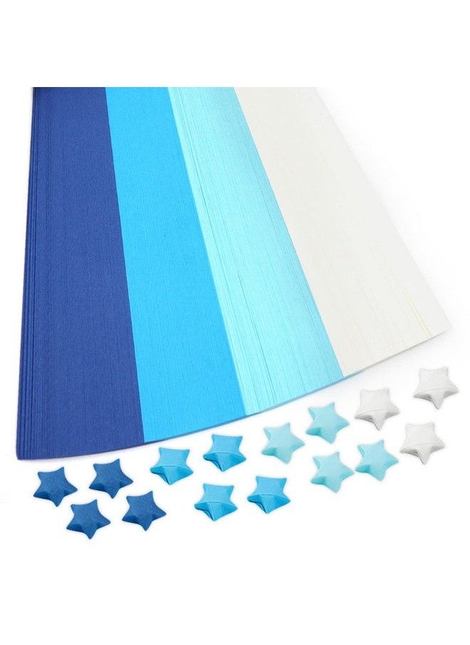BangBoom 540 Sheets Of Star Origami Paper 4 Colors Of Lucky Star Paper Strips Double Sided Origami Star Paper Strips Lucky Star Decoration Folding Paper For Art Craft Diy (Blue)  - Image 2
