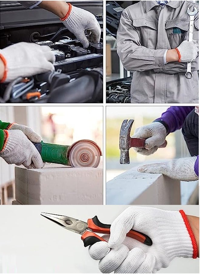 Wholesale 24 pairs of nylon and cotton yarn gloves suitable for home use, trips and daily work for workers, professionals and athletes, wear-resistant and slip-resistant