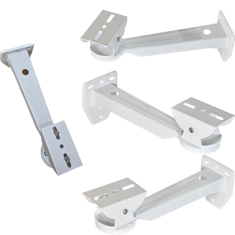 26cm Wall Mount Security Camera Bracket Metal Iron Adjustable Angle (White) - Image 3