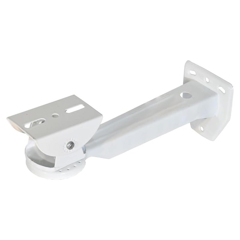 26cm Wall Mount Security Camera Bracket Metal Iron Adjustable Angle (White) - Image 1