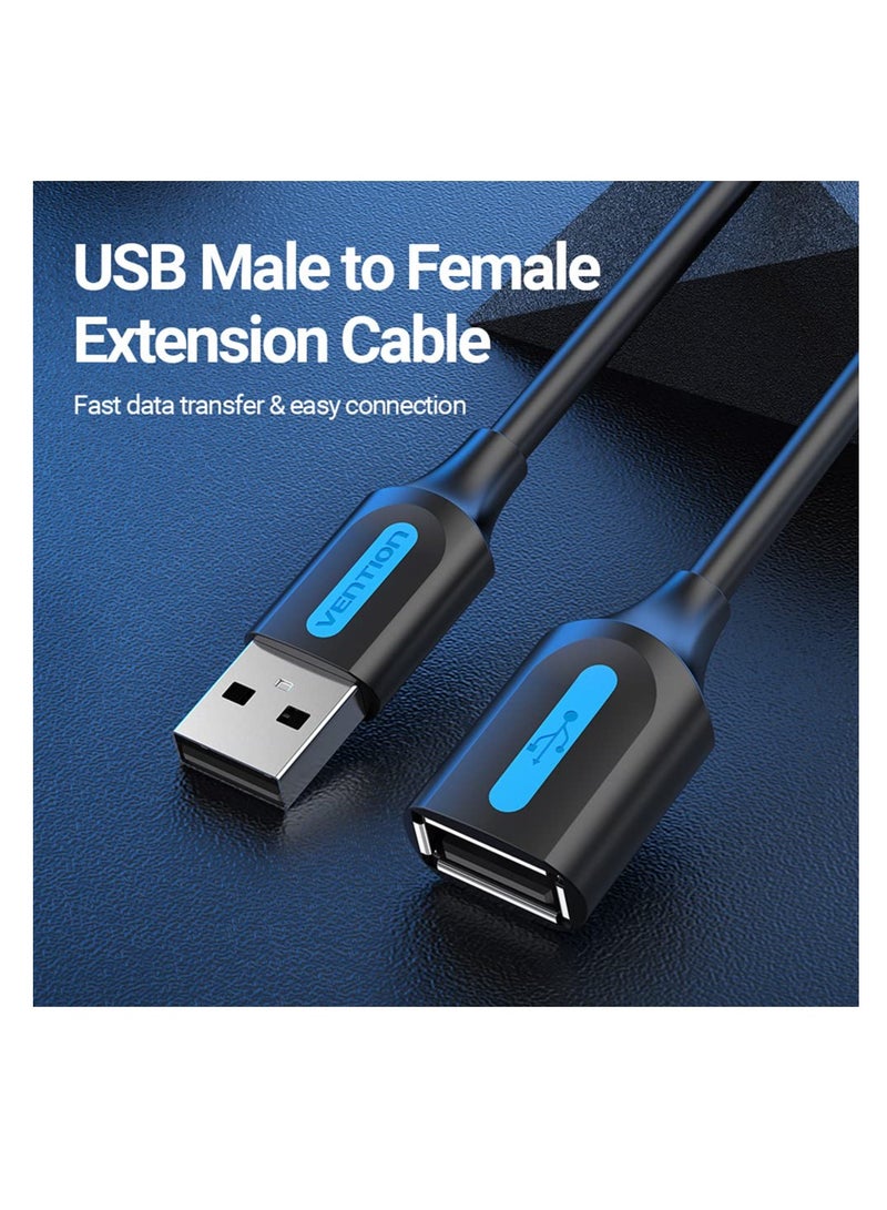 فينشن كابل تمديد USB 2.0 ذكر إلى أنثى مطلي بالنيكل يدعم نقل البيانات بسرعة 480 ميجابايت في الثانية وشحن 2A وصلة USB 2.0 بطول 5 متر - Image 2
