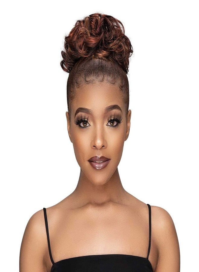 Janet Collection Human Hair Blend Bun Remy Illusion Scrunch Tendril (CHAI CREAM) - Image 1