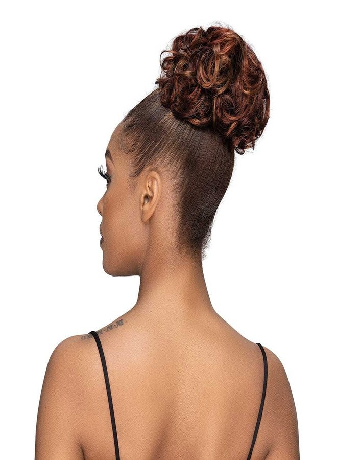Janet Collection Human Hair Blend Bun Remy Illusion Scrunch Tendril (CHAI CREAM) - Image 3