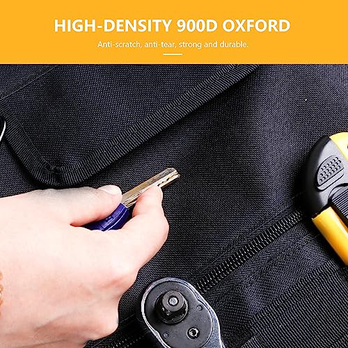 RERPRO Roll Bar Storage Bag for 2021 2022 2023 2024 2025 Ford Bronco 4 Door Interior Accessories Trunk Organizer Cargo Cage Saddlebag Tool Kits Holder Multi Pocket Handbags, All Black 2 Pack - Image 5