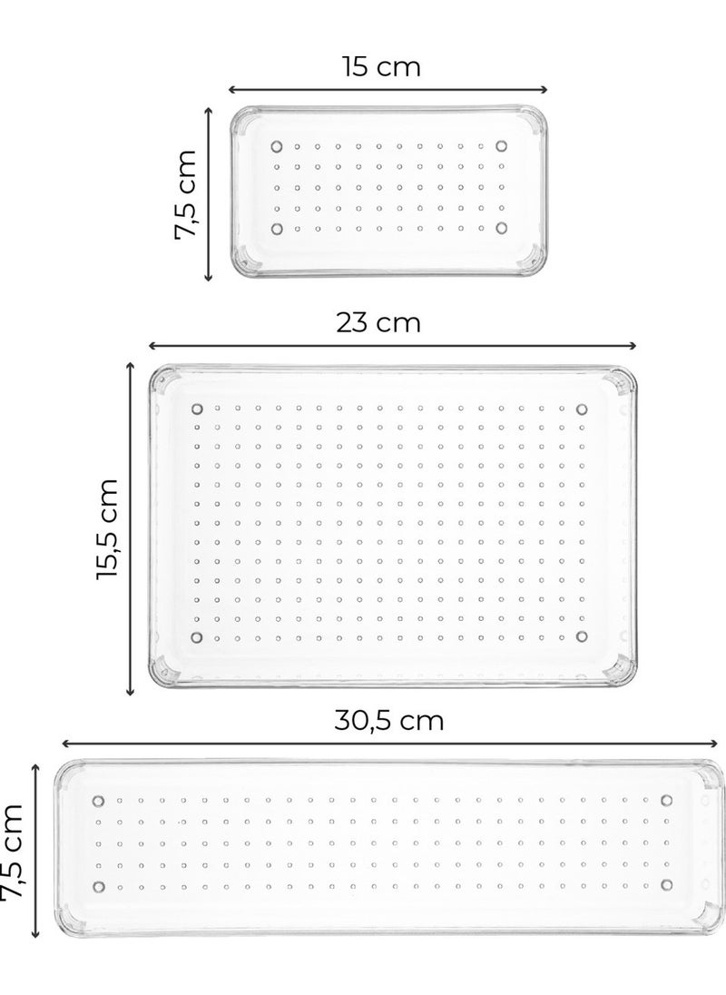 Boz House - 7-Piece Transparent Drawer Modular Organizer - Image 1