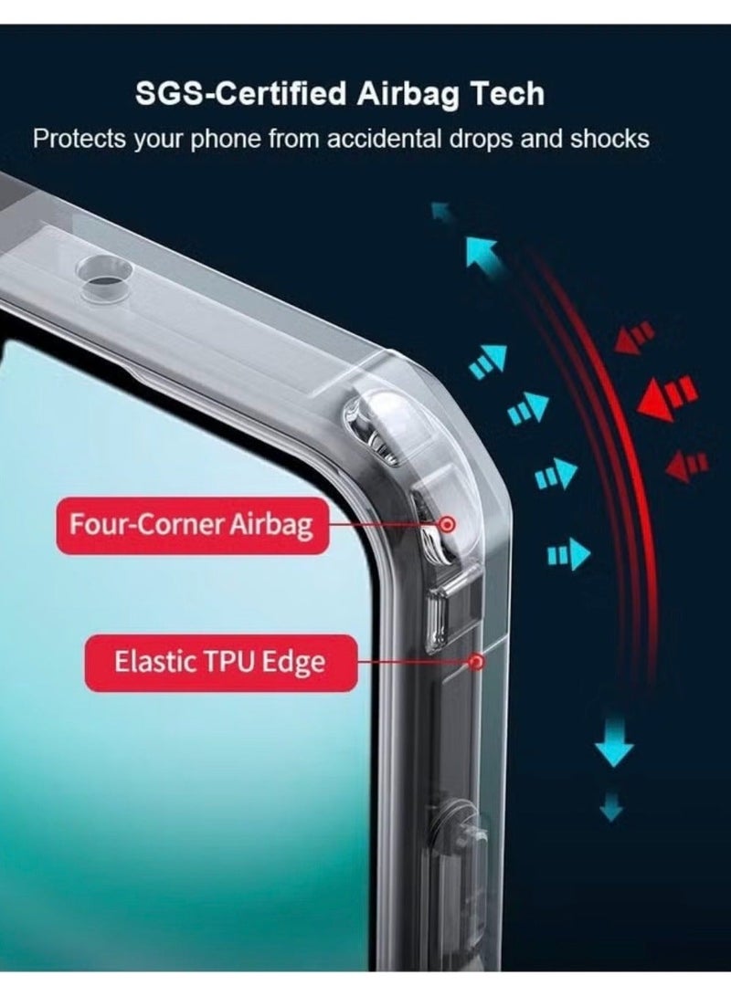 Xundo Clear Case for Honor 200 Lite 5G | Premium Rugged | Durable Shock-absorbing Frame | Black Border | Thermoplastic Polyurethane | Airbag Anti-drop Protection - Clear - Image 3