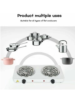 Generic Electric Hot Plate Stove Countertop Double Burner Cooktop  - Image 2