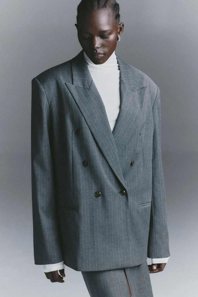 اتش اند ام بليزر بصف مزدوج من الأزرار