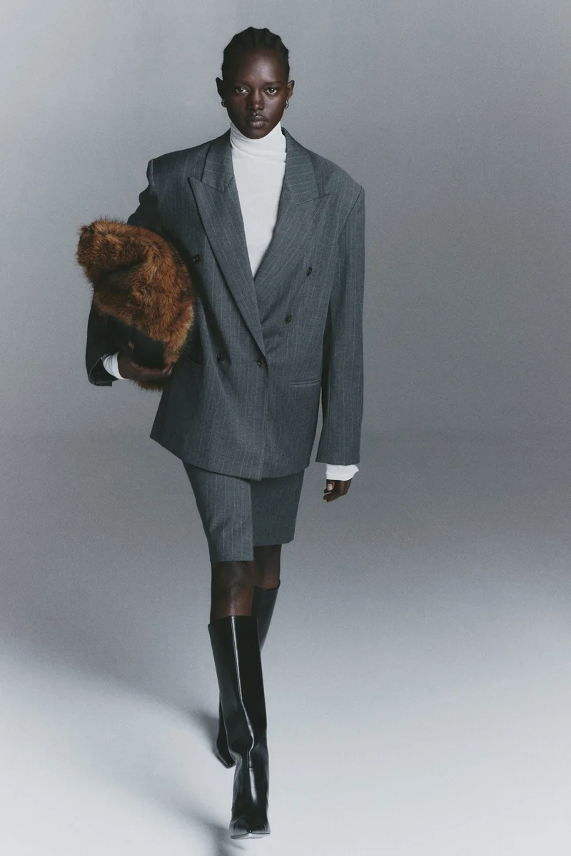 اتش اند ام بليزر بصف مزدوج من الأزرار