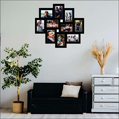 PICRAZEE MDF Wall Collage Photo Frame for Multiple Photos in a Single Frame Family Picture Frame Wall Décor for Living Room, Bedroom & Gifts (D9-10 Photos) - Image 2