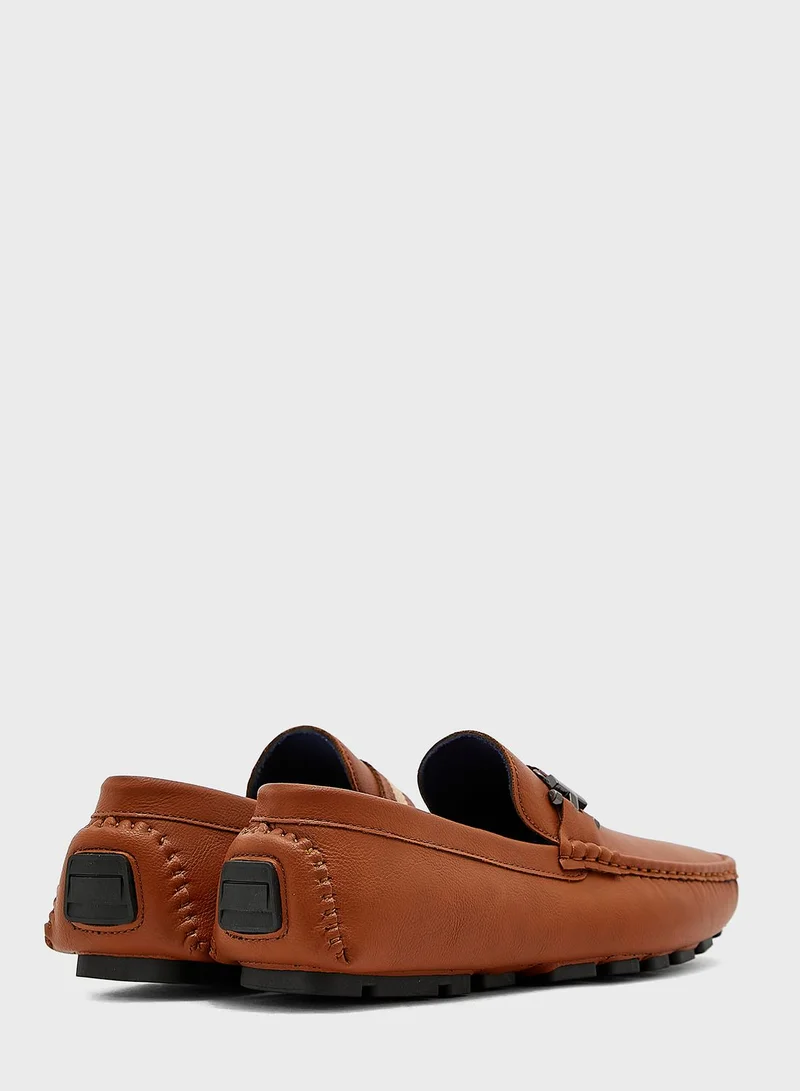 Robert Wood Webbing Detail Loafers