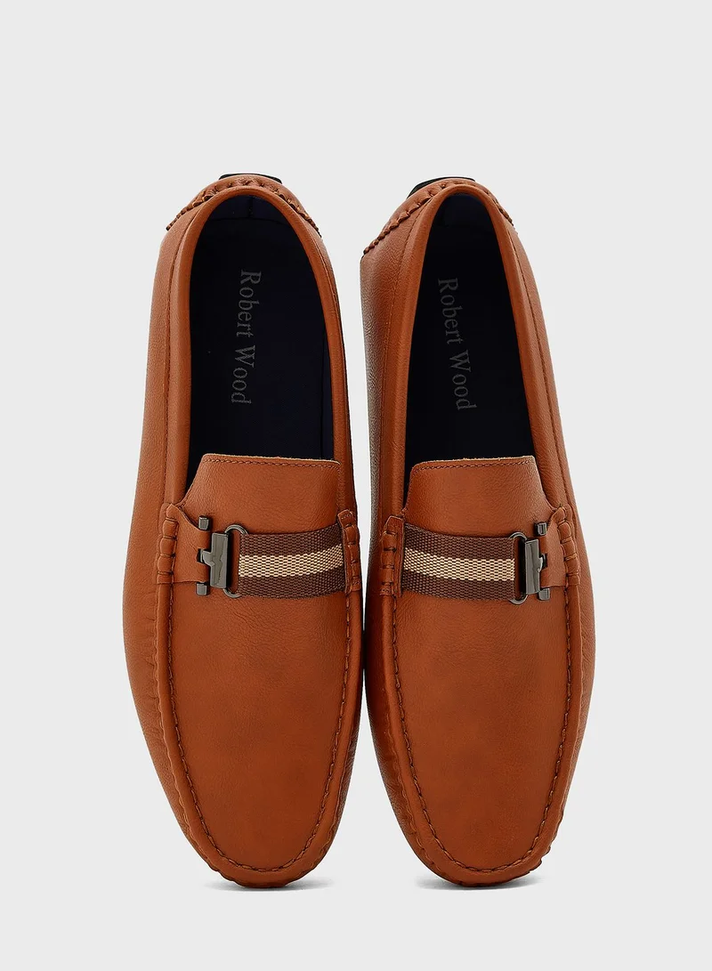 Robert Wood Webbing Detail Loafers