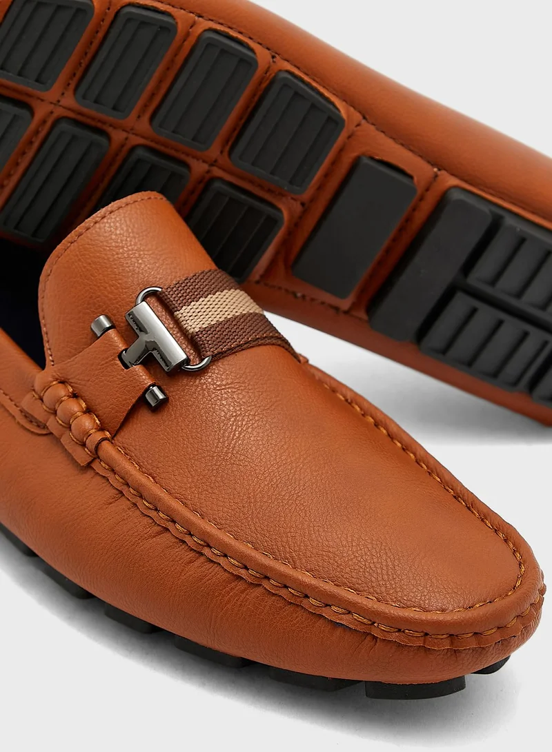 Robert Wood Webbing Detail Loafers