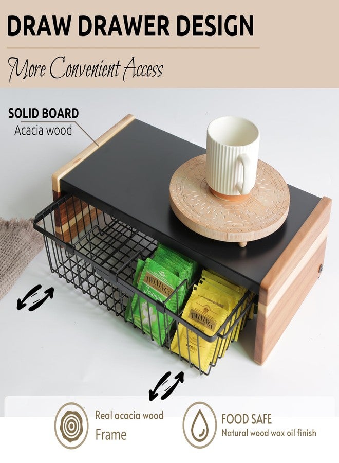 WILDMOS Tea Bag Organizer,Wire Basket Drawer Design for Teabag Holder Container for Countertop,Tea Station Chest Display Container Box for Countertop Kitchen. - Image 4