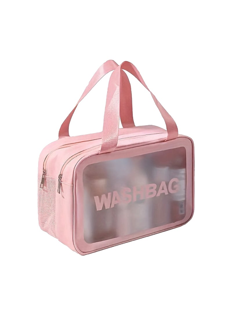 ORiTi Large Capacity Waterproof Makeup Bag with Double-Layer Finishing Storage And Zipper Handle For Travel And Skin Care Products - Image 1