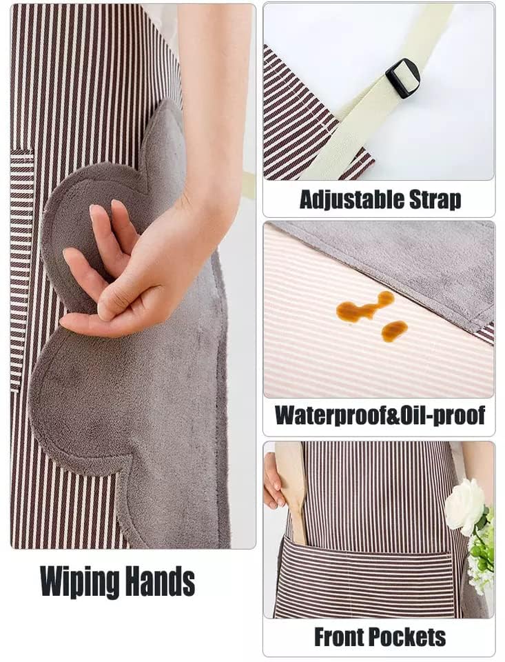 DOCAT Store Kitchen Apron with Wiping Hand Towel Apron for Women and Men with Big Pocket Unique Design Cooking Fits for Restaurant Home and Kitchen Accessories Items - Image 3