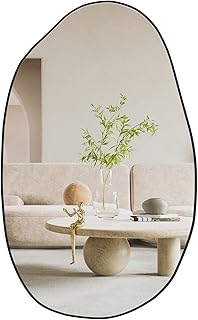 CASSILANDO Irregular Wall Mirror, Asymmetrical Mirror Wall Mounted, Unique Vanity Mirror,Shaped Dressing Mirror - Image 1