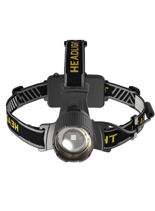 Rechargeable headlamp with high lumen, super bright LED headlamp with motion sensor, 2 light colors, white can be used for lighting, purple can let you quickly find scorpions hiding around you, 125° adjustable, variable zoom, suitable for adults, camping, cycling, running - Image 1