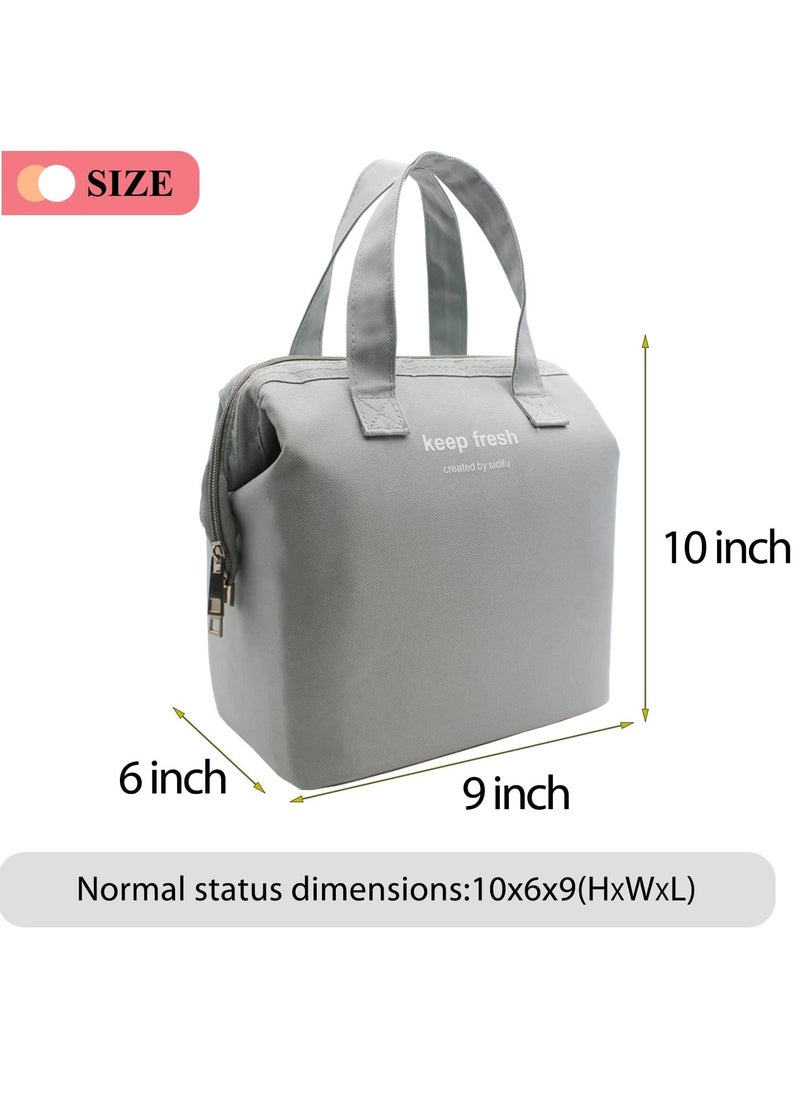 Insulation Large Space Portable Lunch Bag Grey 9x10x6 inch - pzsku/Z1F75B67D3F45688F8222Z/45/_/1724729179/857253ab-9e4c-47ed-89c5-9b8b60b9edf3